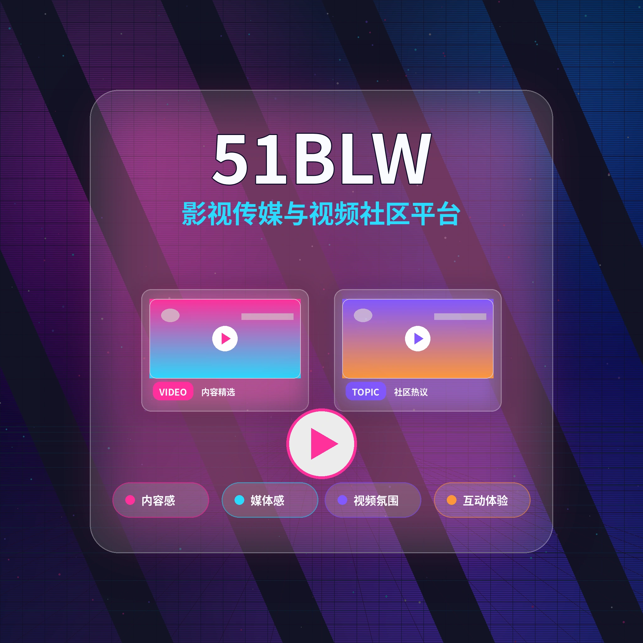 51吃瓜影视传媒与视频社区品牌形象